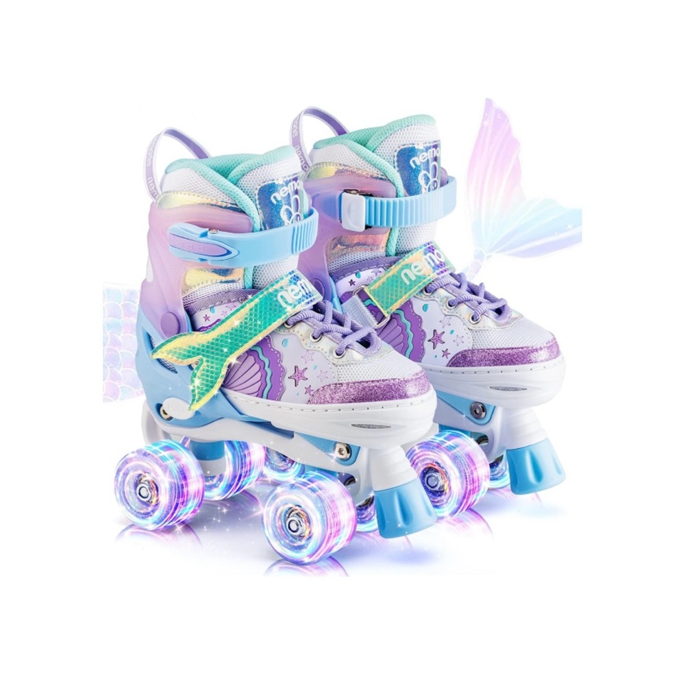 NEMONE Mermaid Beginner Indoor/Outdoor Skates - Size Large